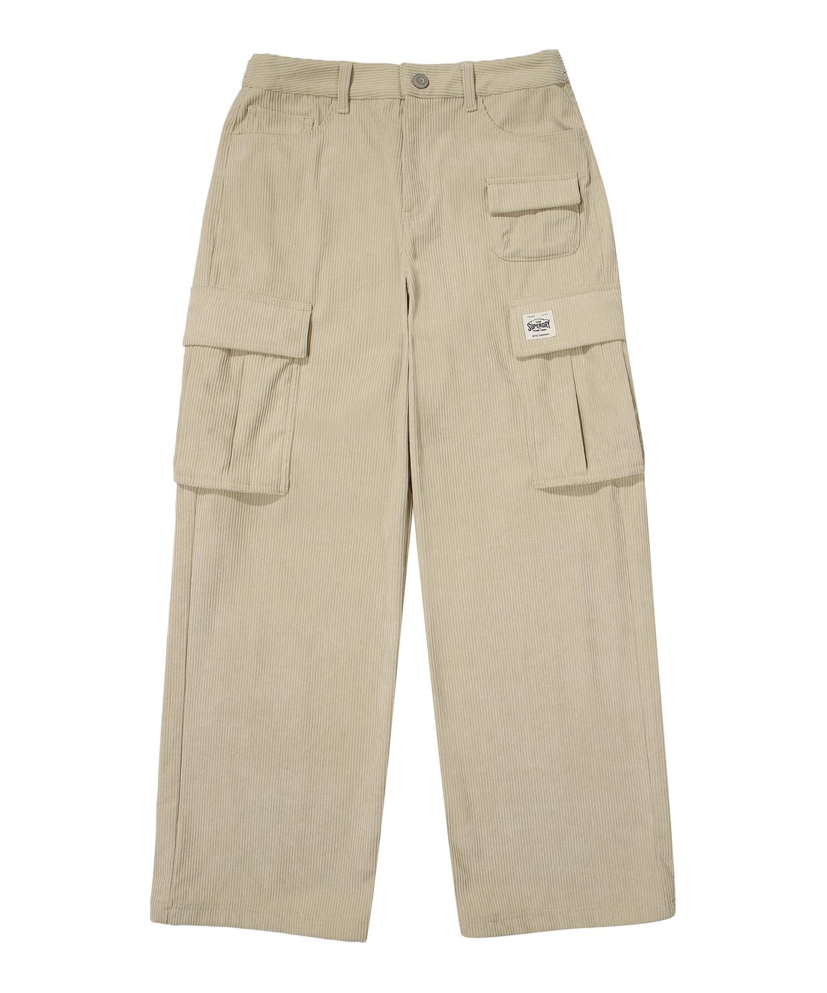 슈퍼드라이(SUPERDRY) W 포켓 와이드 코듀로이 팬츠 베이지