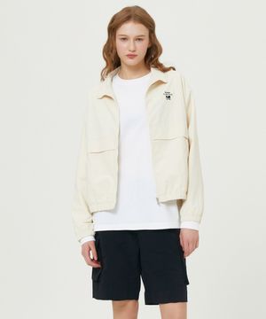 에센셜 빅로고 우븐 자켓 우먼 IVORY