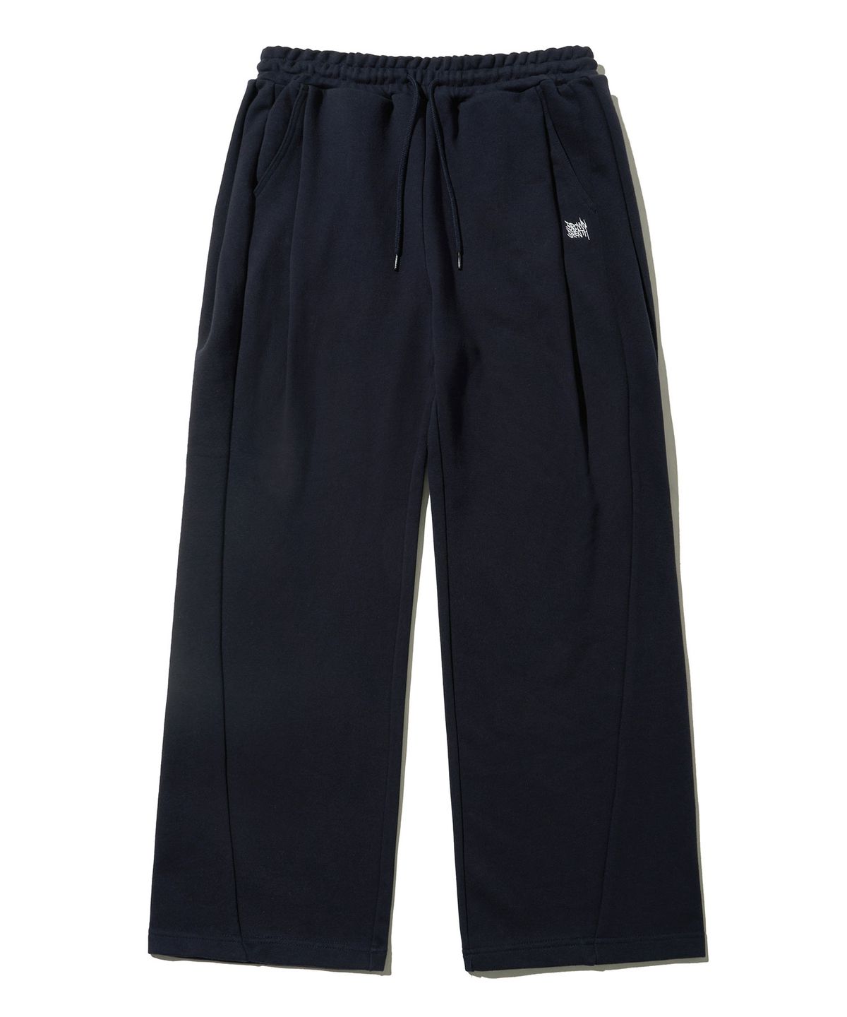 브라운브레스(BROWNBREATH) TWO TUCK WIDE TAG SWEAT PANTS - NAVY