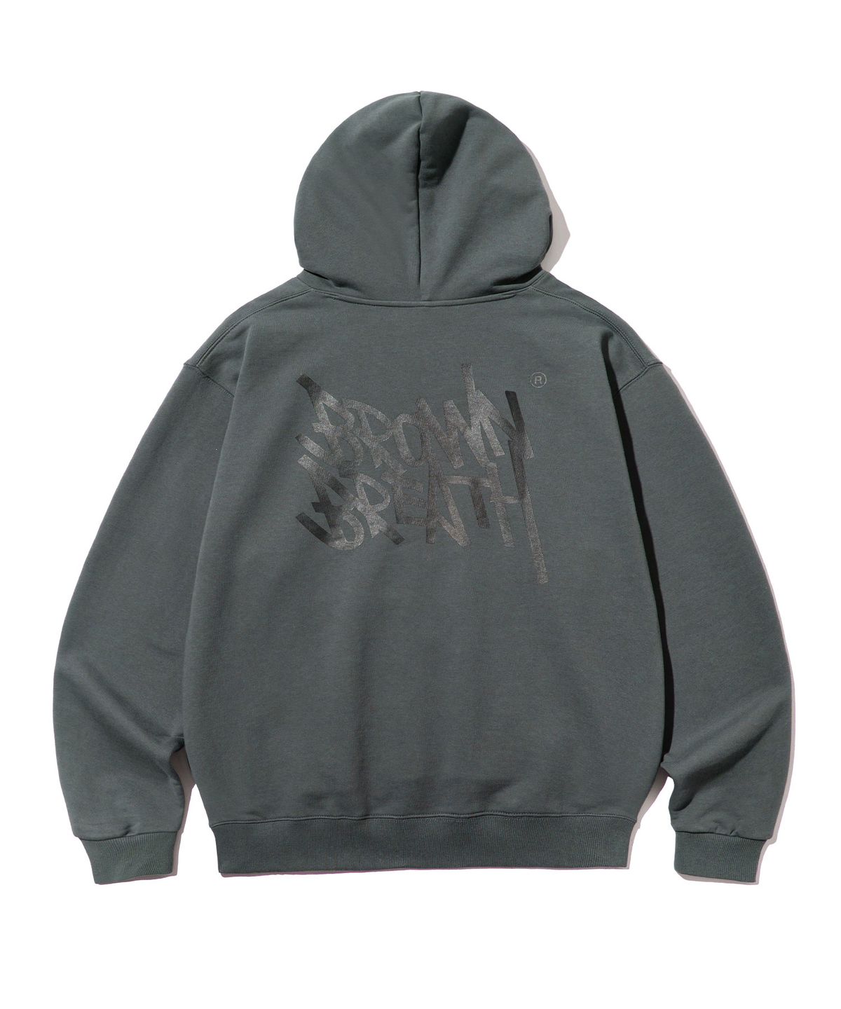 브라운브레스(BROWNBREATH) TAG HOODIE - DARK GREEN