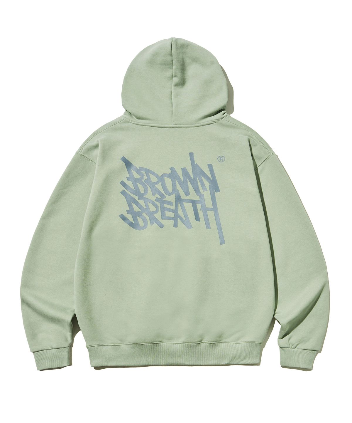 브라운브레스(BROWNBREATH) TAG HOODIE - MINT GREY