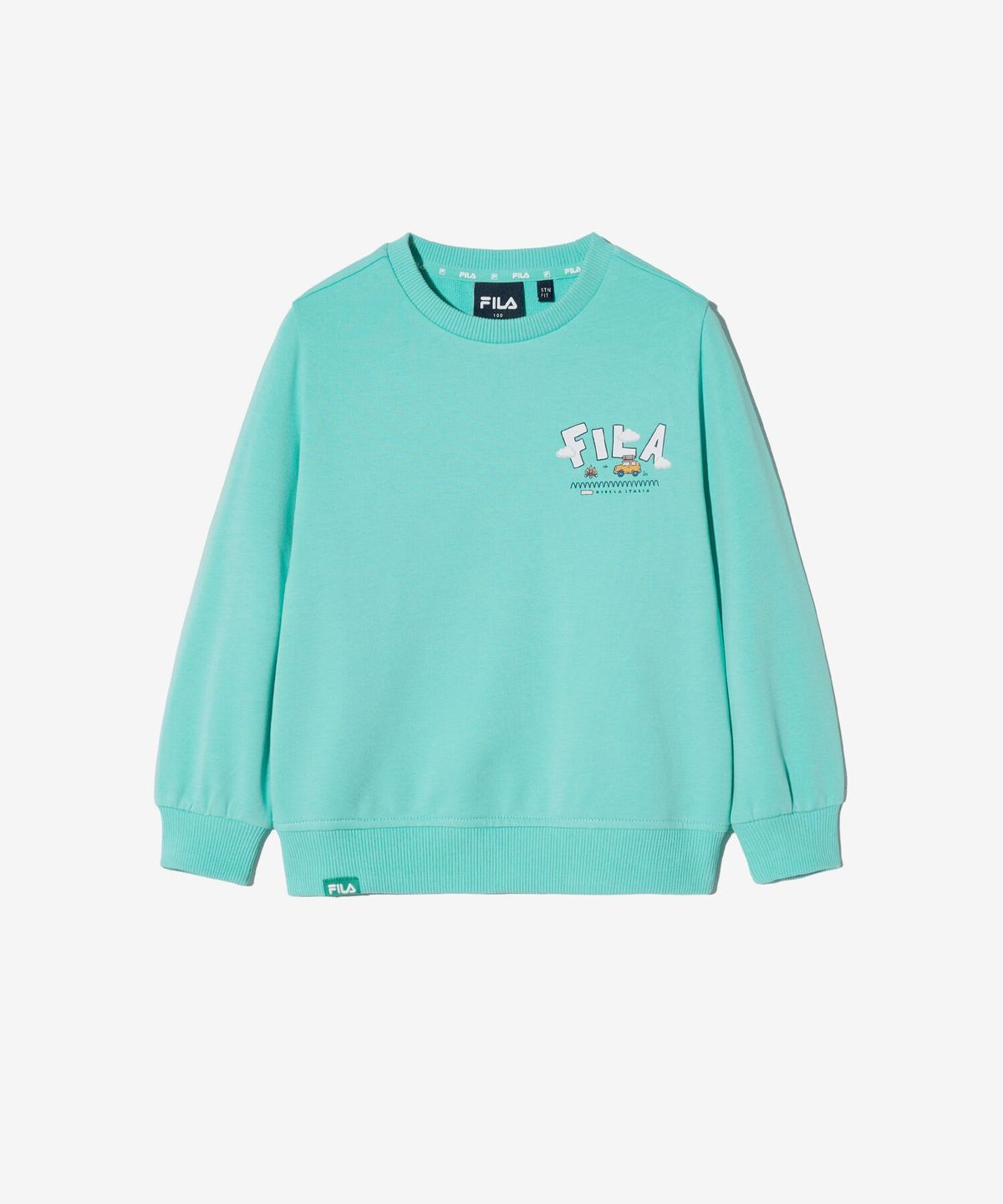 휠라 키즈(FILA KIDS) Travel club 캠핑 그래픽 맨투맨