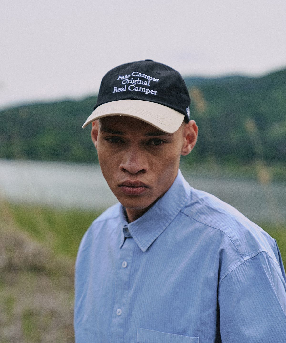 페이크캠퍼(FAKE CAMPER) 오리지널 투톤 캠프 볼캡 [BLACK]
