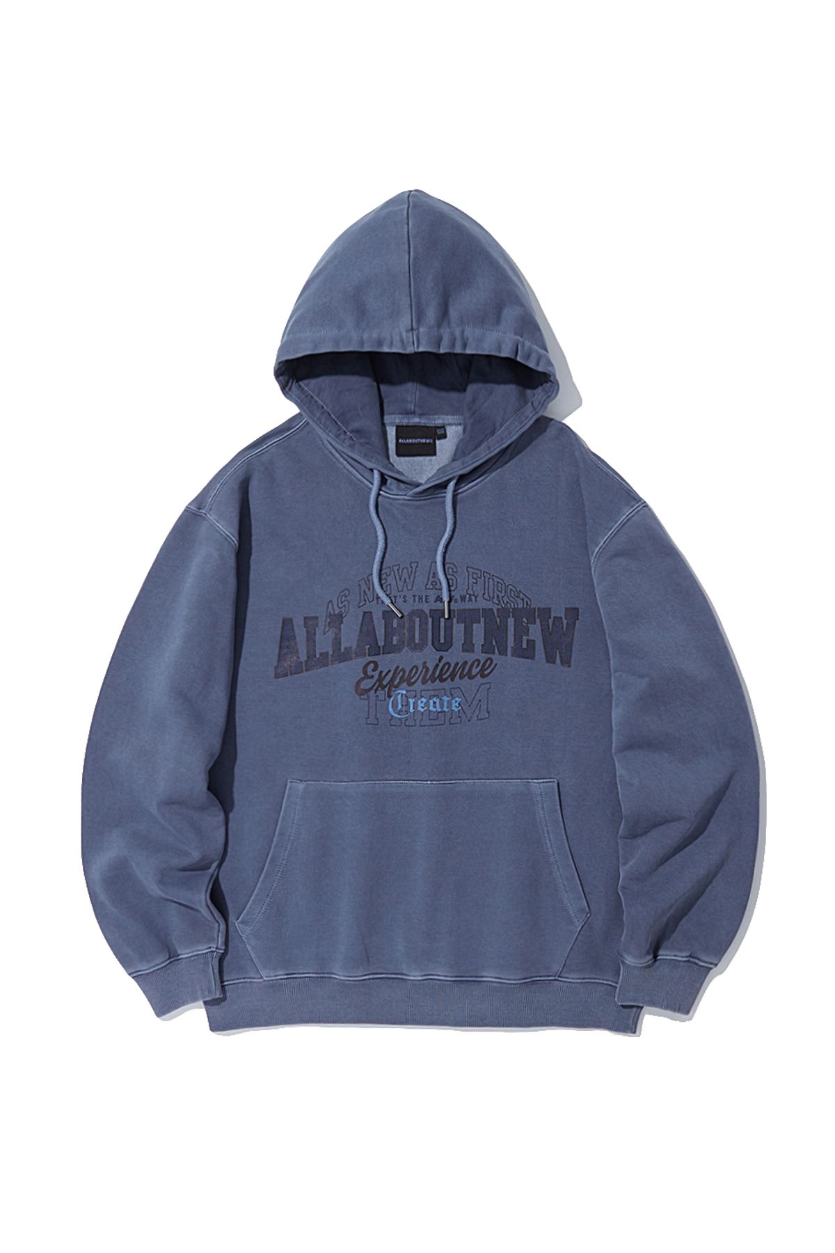 올어바웃뉴(ALL ABOUT NEW) 피그먼트 후드 풀오버 D블루 ANZ1TH03ADB