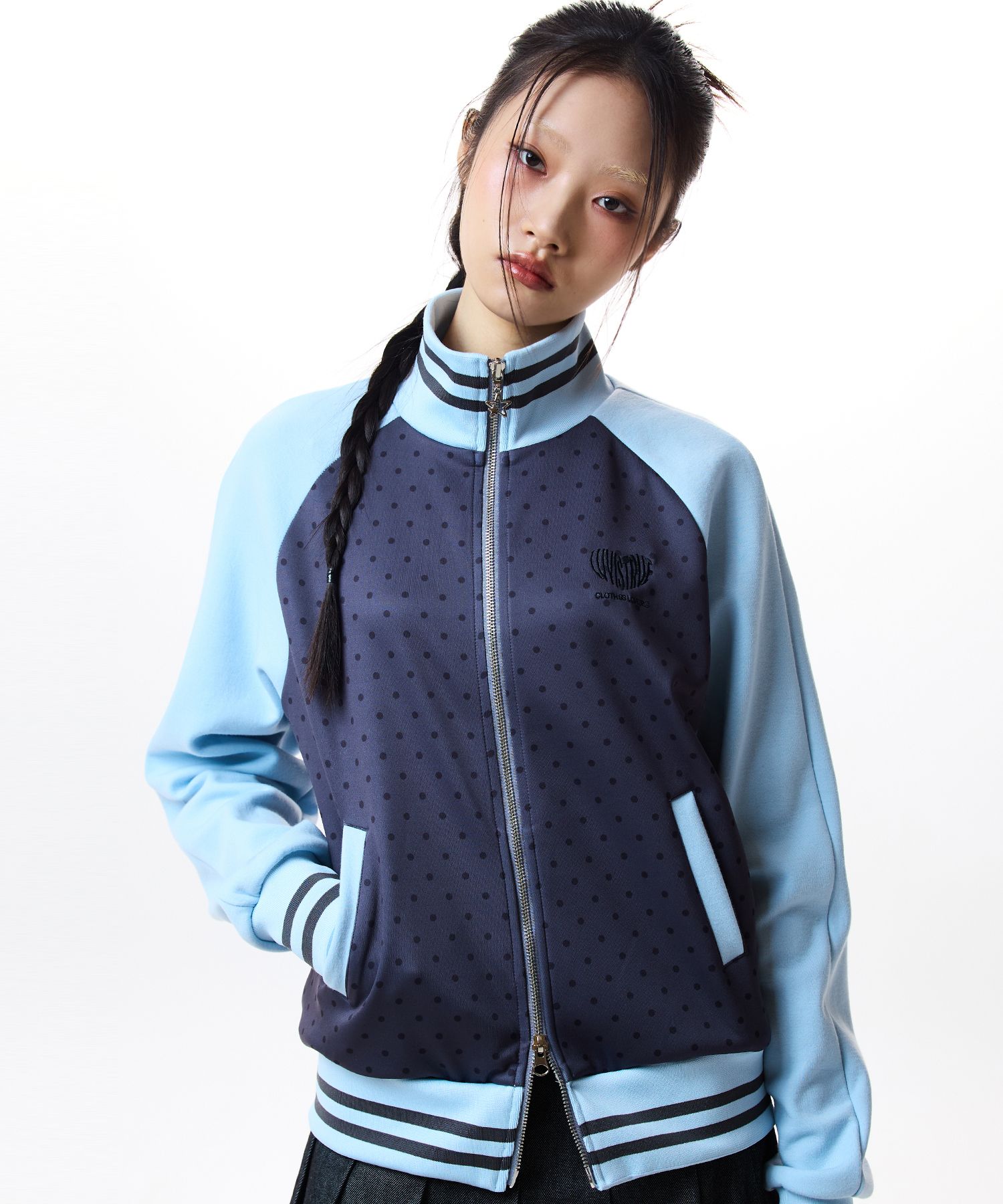 [LUVISTRUE]25SS●IM DOT TRANING ZIPUP MUSINSA | LUV IS TRUE IM DOT TRANING ZIPUP(CHARCOAL)