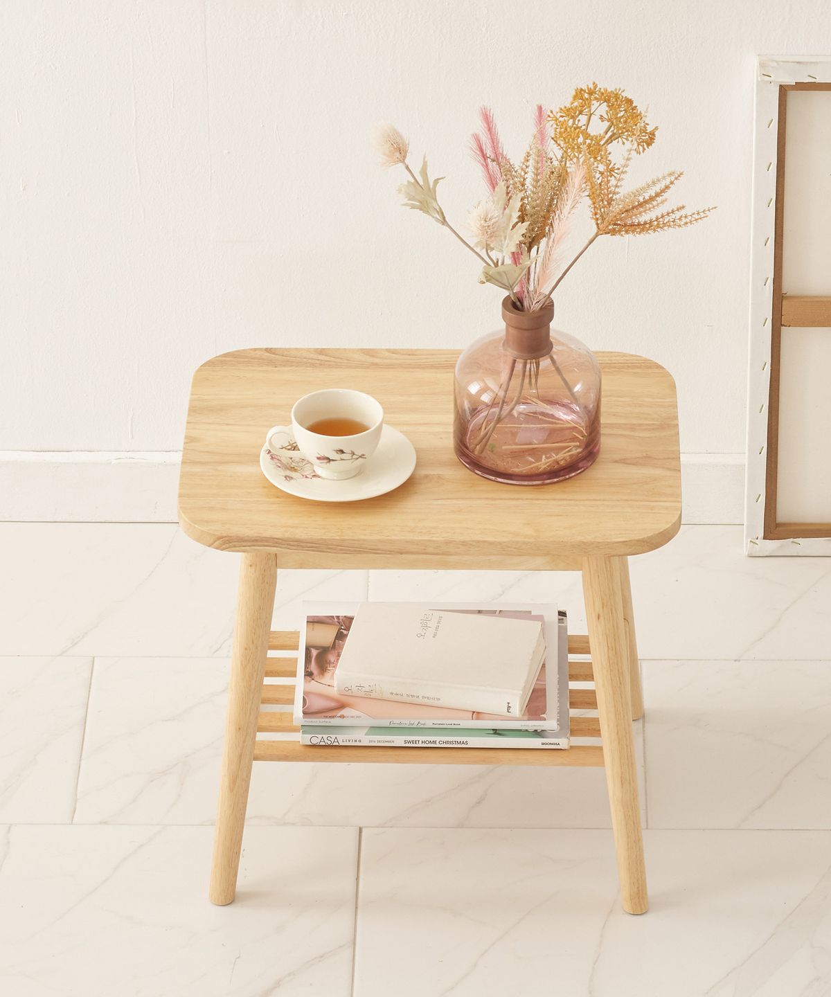 샤이닝홈(SHININGHOME) 그루인 루체 원목 인테리어 협탁 500x350 2컬러