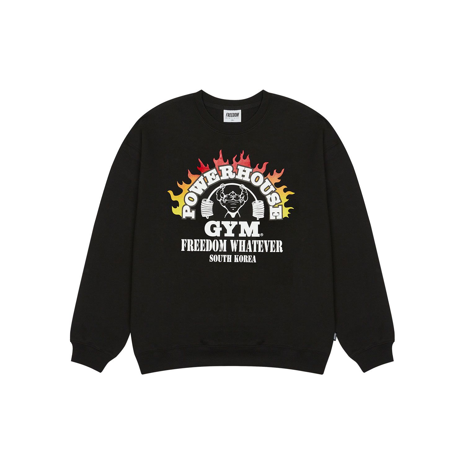 ☆FREEDOM☆ Powerhouse Flame Logo Overfit Hoodie Black PH24S MUSINSA | FREEDOM Powerhouse Flame Logo Overfit Sweatshirt