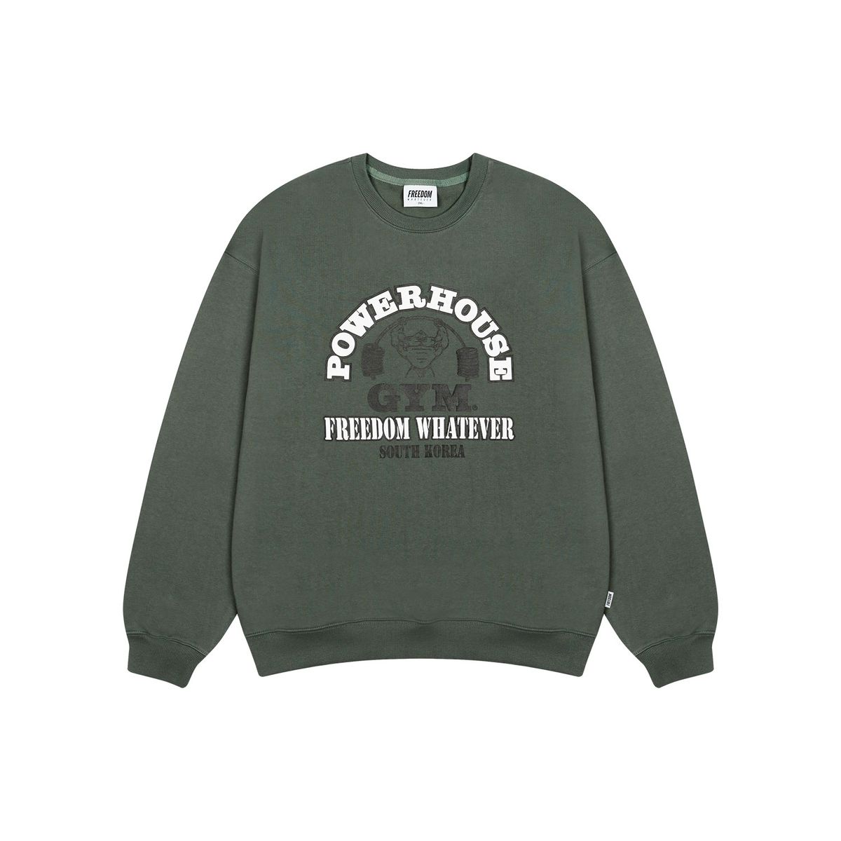 프리덤(FREEDOM) 파워하우스 오버핏 스웨트 셔츠 (카키)