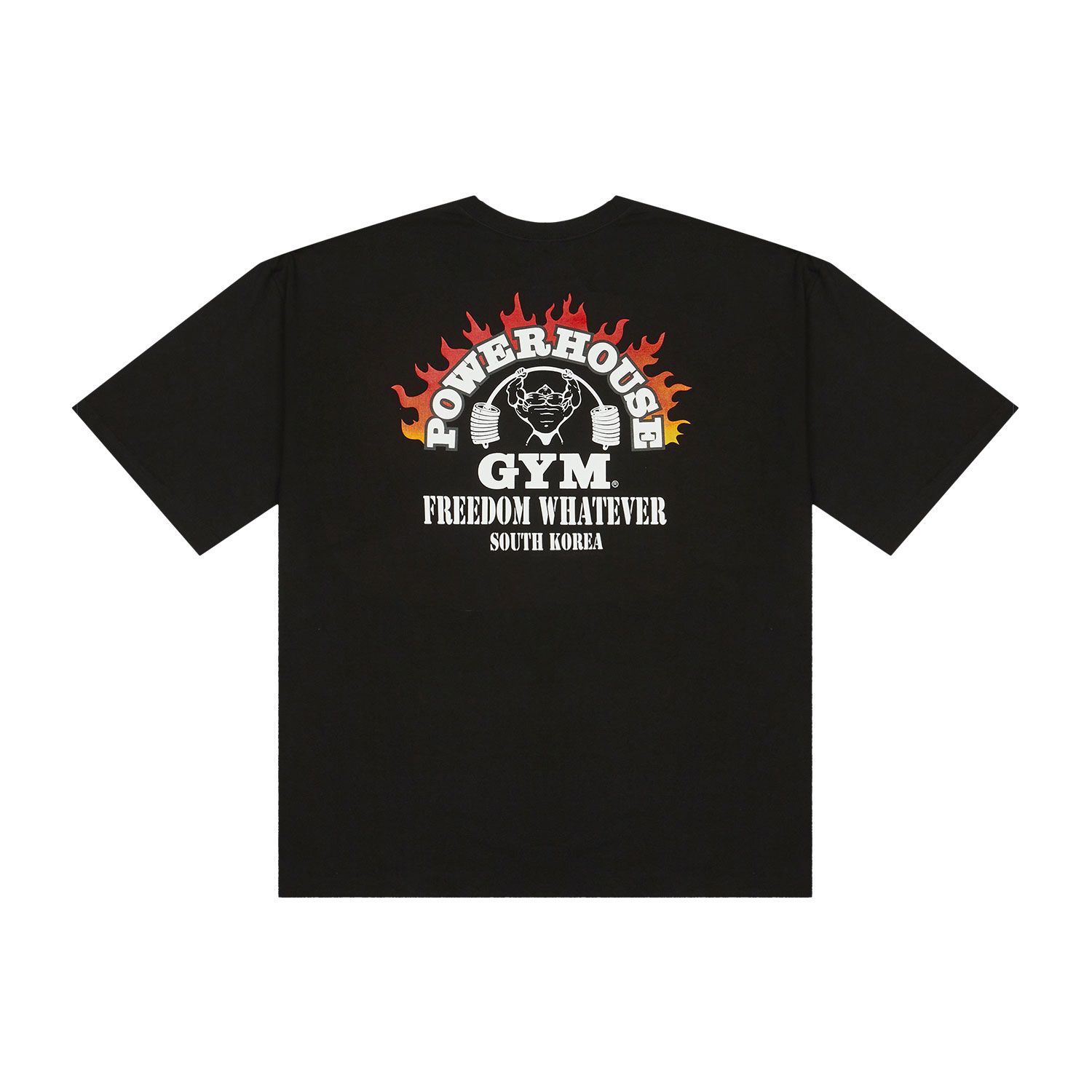 ☆FREEDOM☆ Powerhouse Overfit T-Shirt Black PH24SMTS0120BK MUSINSA | FREEDOM Powerhouse Flame Logo Overfit T-Shirt (Black)