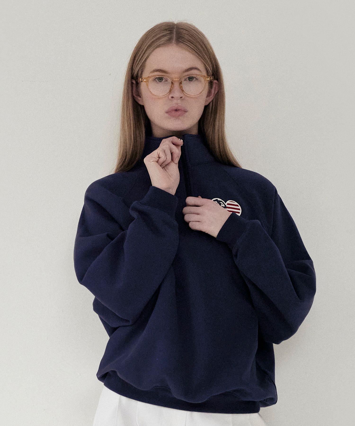 ★KIRSH★ Kirsch Plain Button Point Sweatshirt Dark Navy KIRSH PLAIN BUTTON POINT SWEATSHIRT [DARK NAVY] - KIRSH | 60