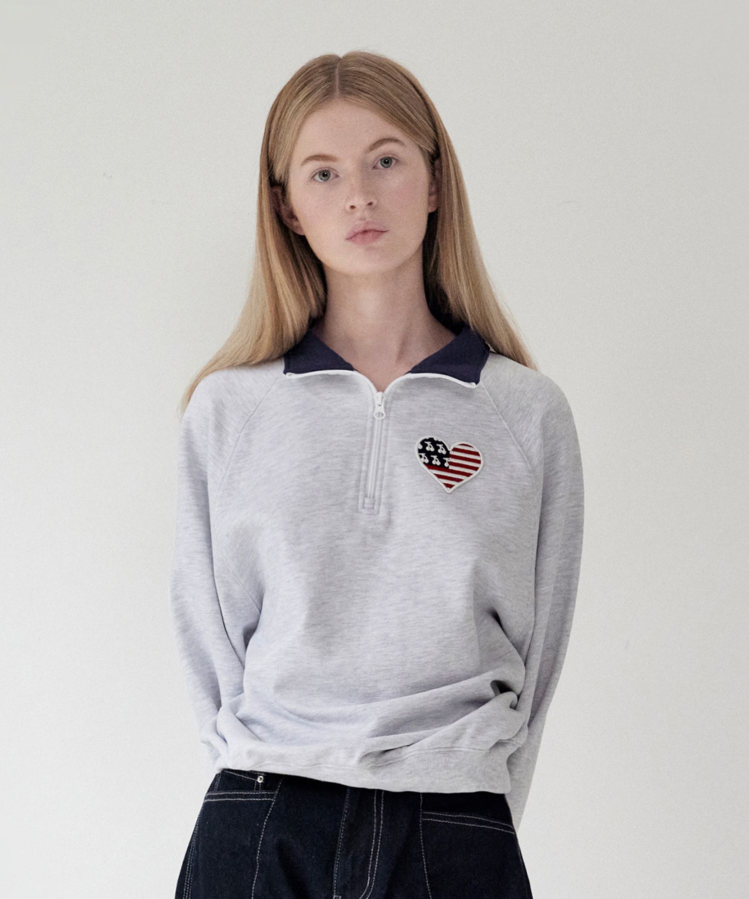 half zip sweatshirt | No.1 K-fashion Store MUSINSA