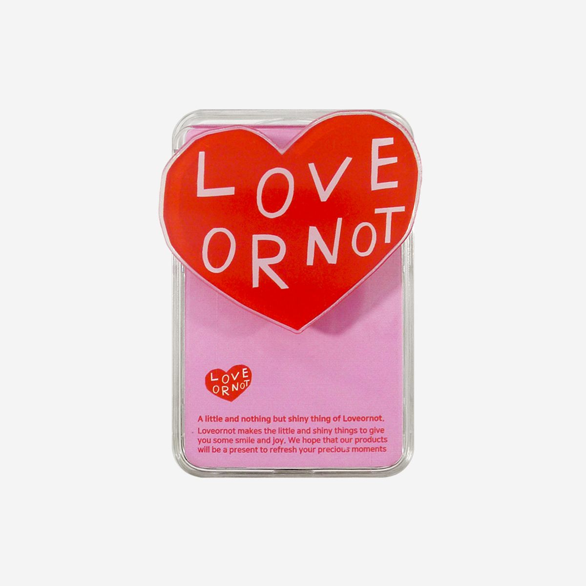 러브오낫(LOVE OR NOT) 맥세이프 카드톡_Red Loveornot Magsafe Card-Tok