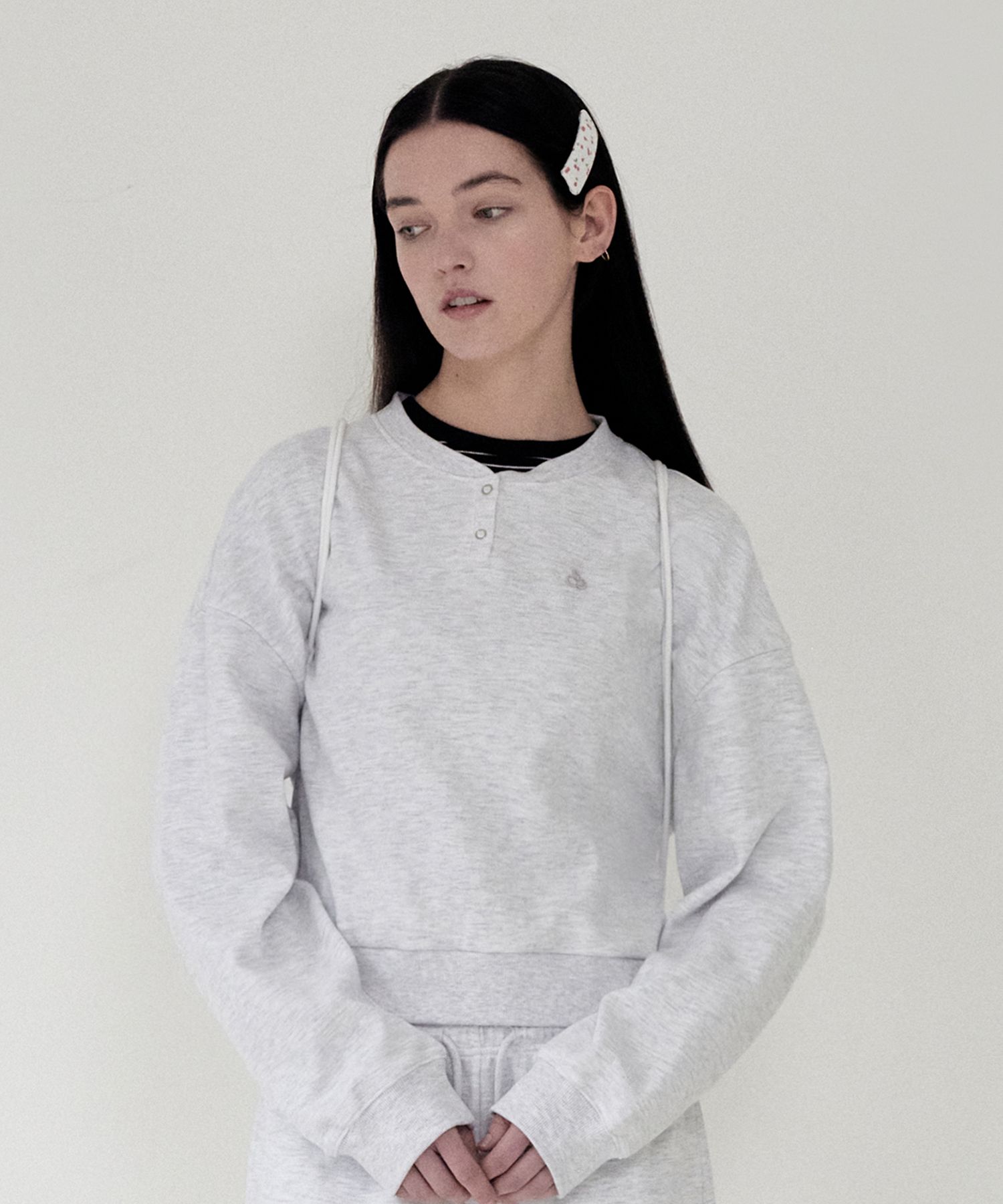★KIRSH★ Kirsch Plain Button Point Sweatshirt Dark Navy KIRSH PLAIN BUTTON POINT SWEATSHIRT [DARK NAVY] - KIRSH | 60