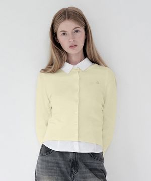 키르시 플레인 소프트 터치 가디건 [아이보리]