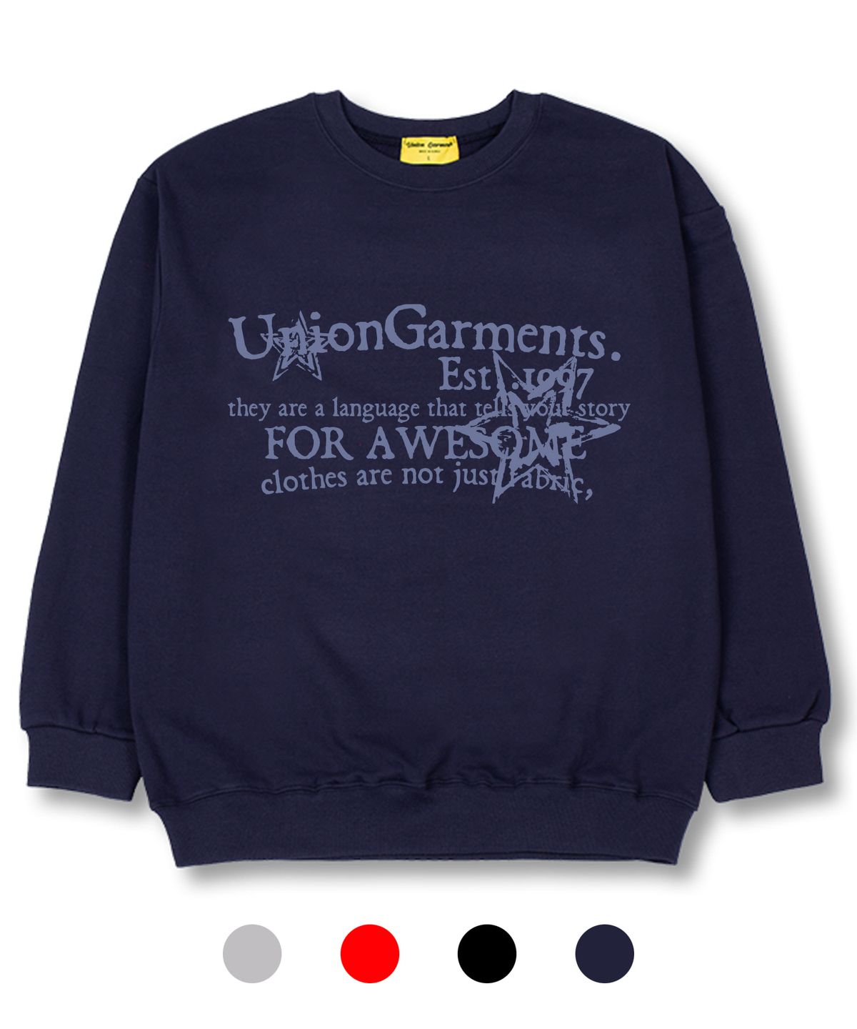 유니온가먼츠(UNION GARMENTS) 빈티지스타 쭈리 오버핏 맨투맨 티셔츠