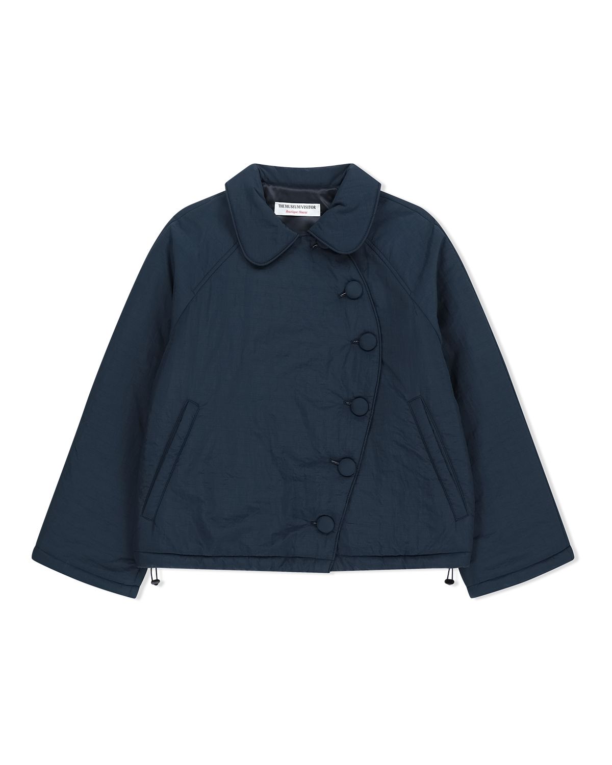 더뮤지엄비지터(THEMUSEUMVISITOR) ROUND UNBALANCED PUFF JACKET (NAVY)