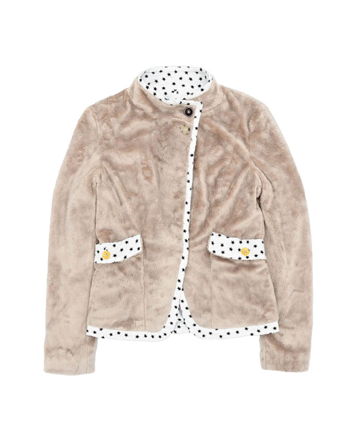 더뮤지엄비지터(THEMUSEUMVISITOR) STAR LINING POINT FUR JACKET (BEIGE)