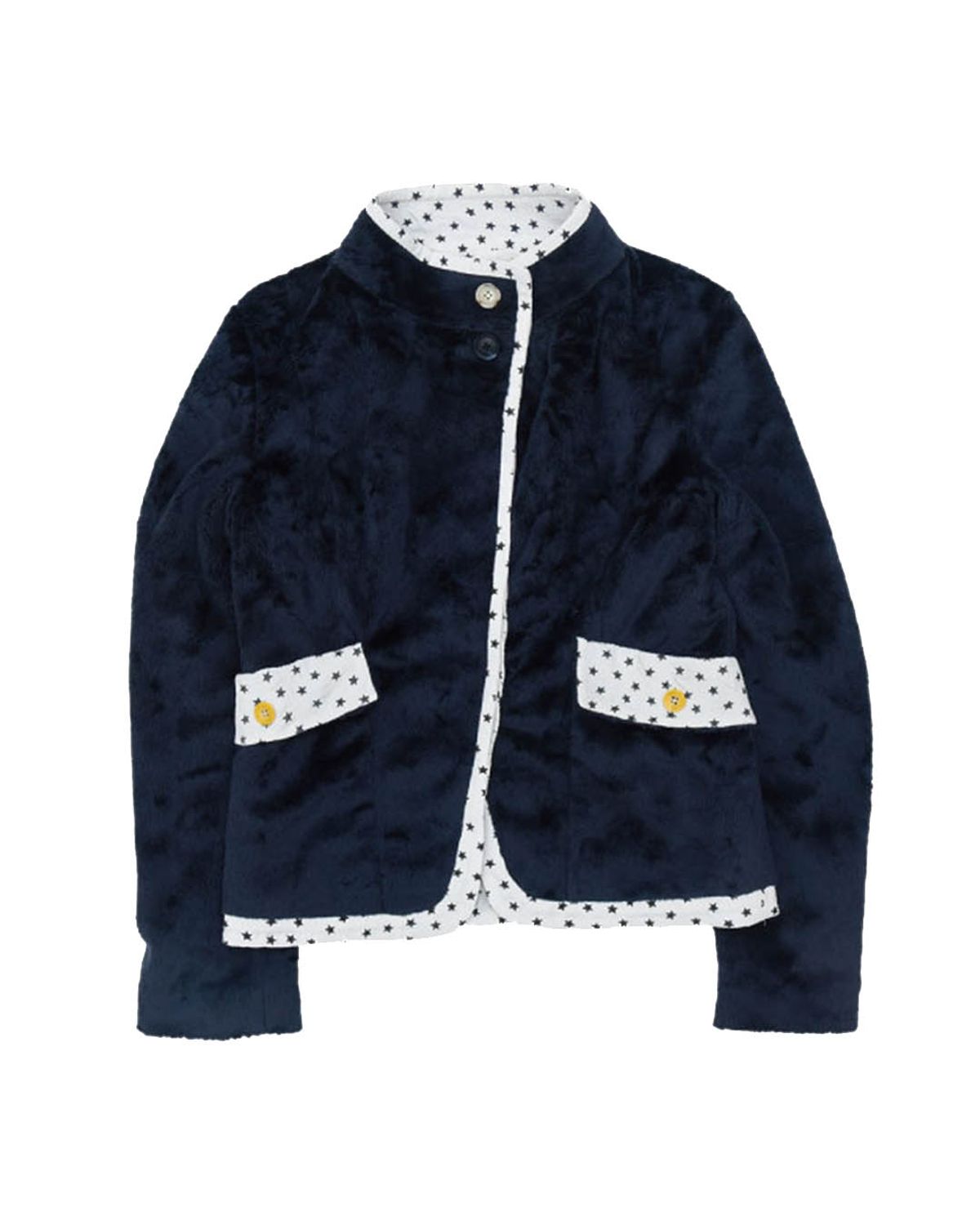 더뮤지엄비지터(THEMUSEUMVISITOR) STAR LINING POINT FUR JACKET (DARK NAVY)