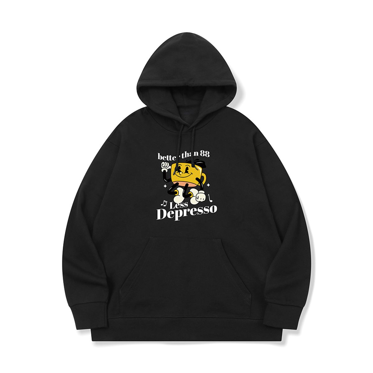 베러댄88(BETTERTHAN88) bth52 커피의 손절 그래픽 후드티