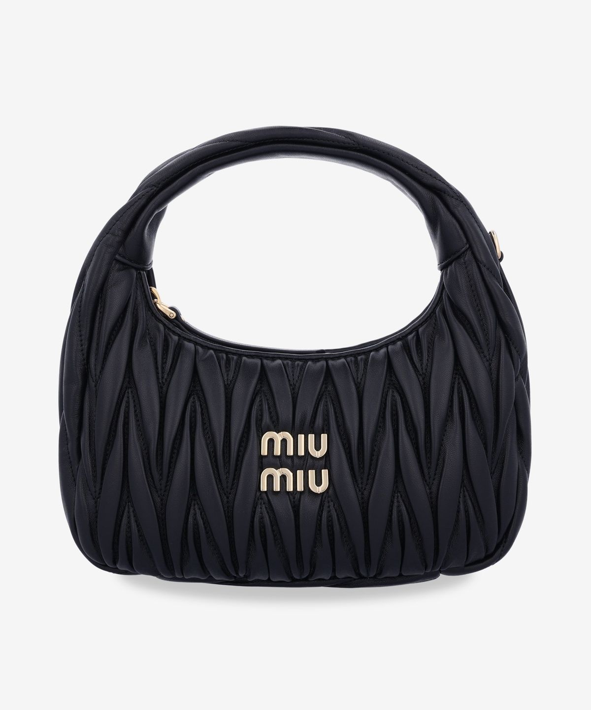 미우미우(MIU MIU) 완더 마테라쎄 토트백 - 블랙 / 5BC125AN88F0002