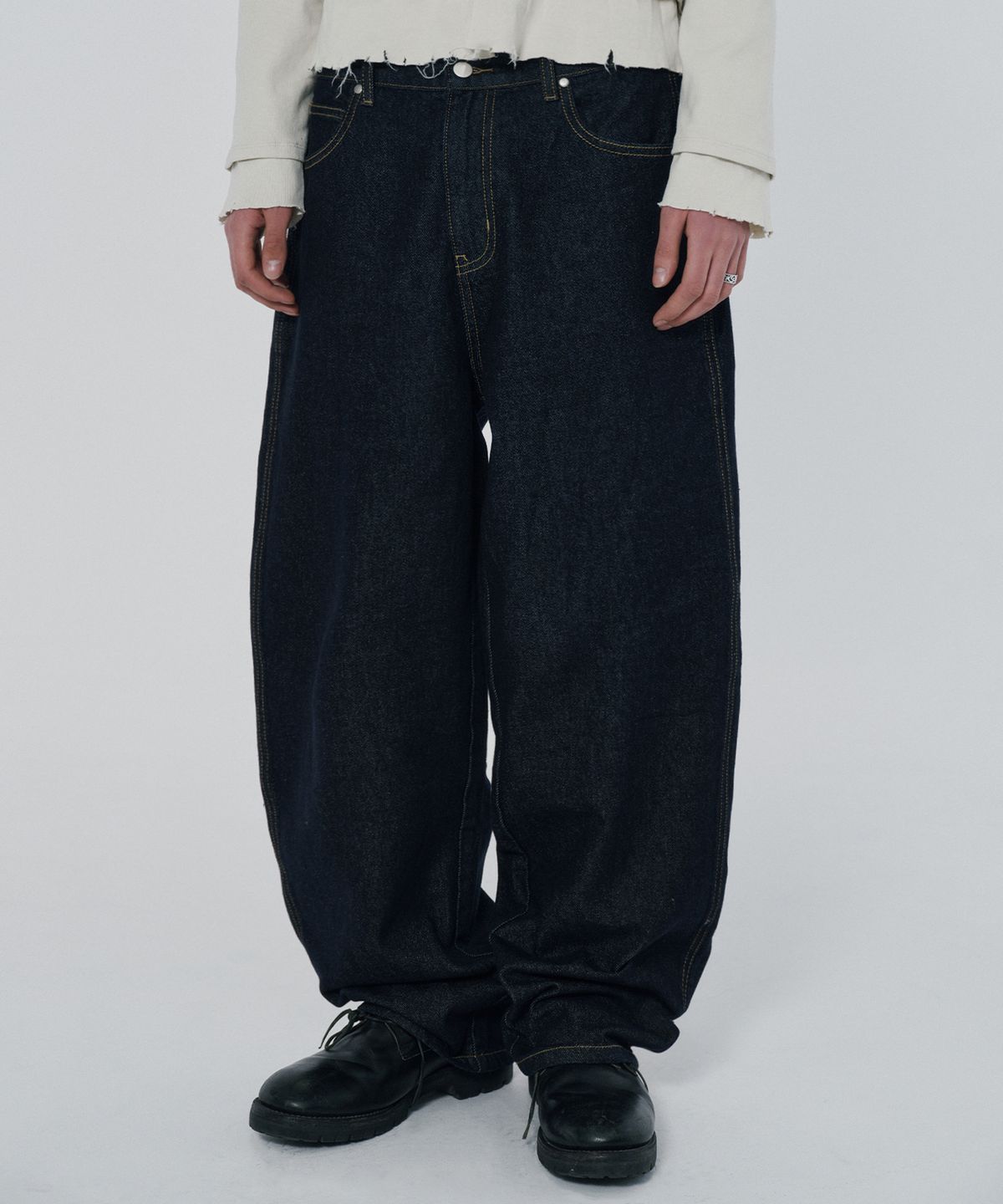 스웨이드(SUADE) BAGGY DENIM [RAW INDIGO]
