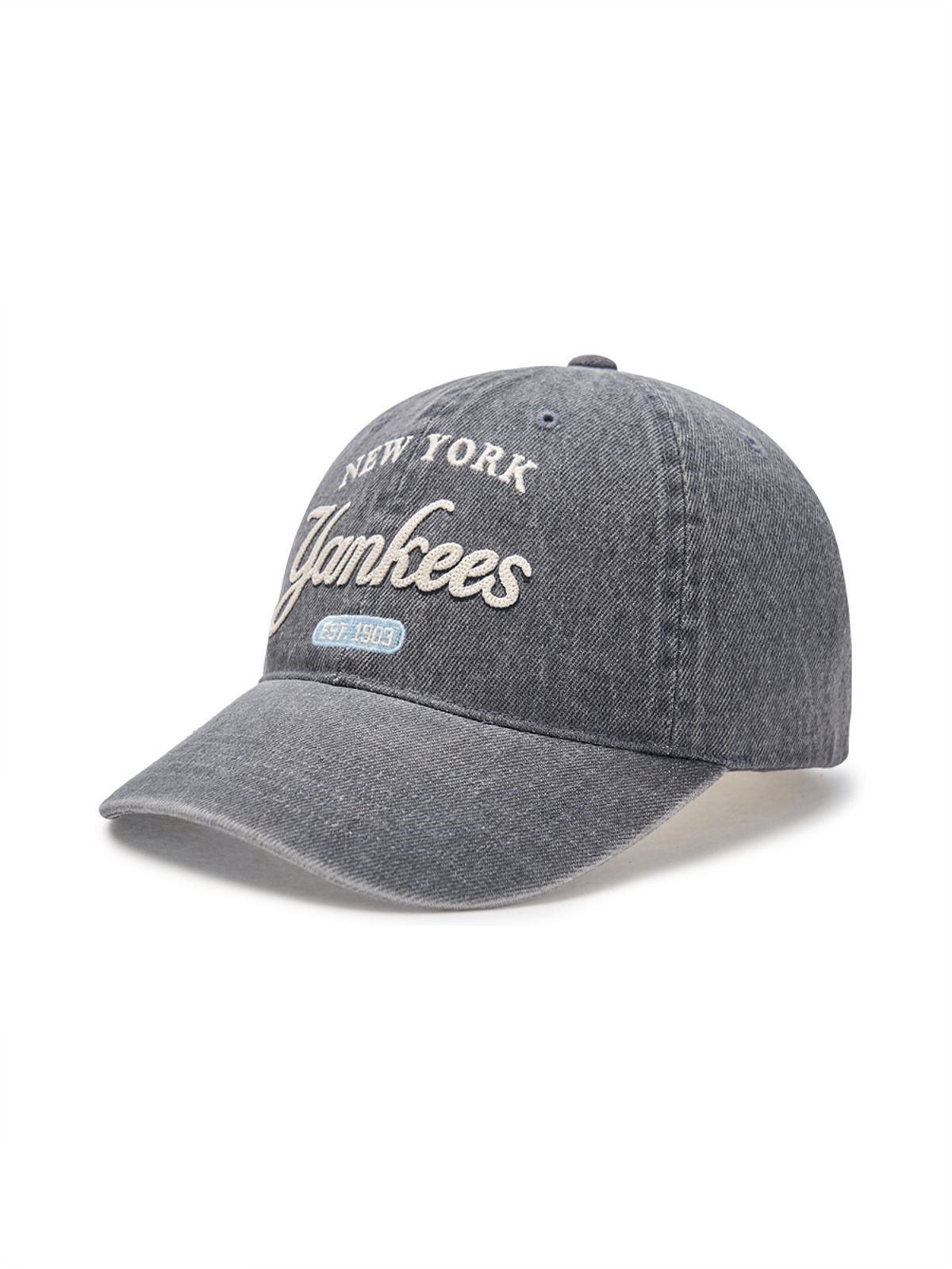 엠엘비(MLB) 컬러 데님 언스트럭쳐 볼캡 NY (Grey)