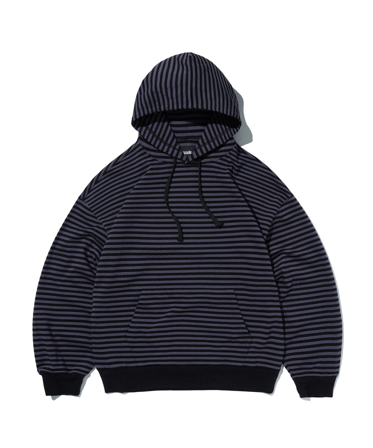 스웨이드(SUADE) STRIPE HOODIE [BLACK]