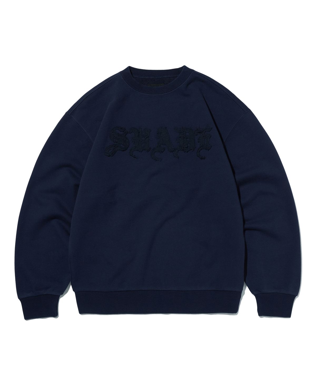 스웨이드(SUADE) CUT OFF CREWNECK [NAVY]
