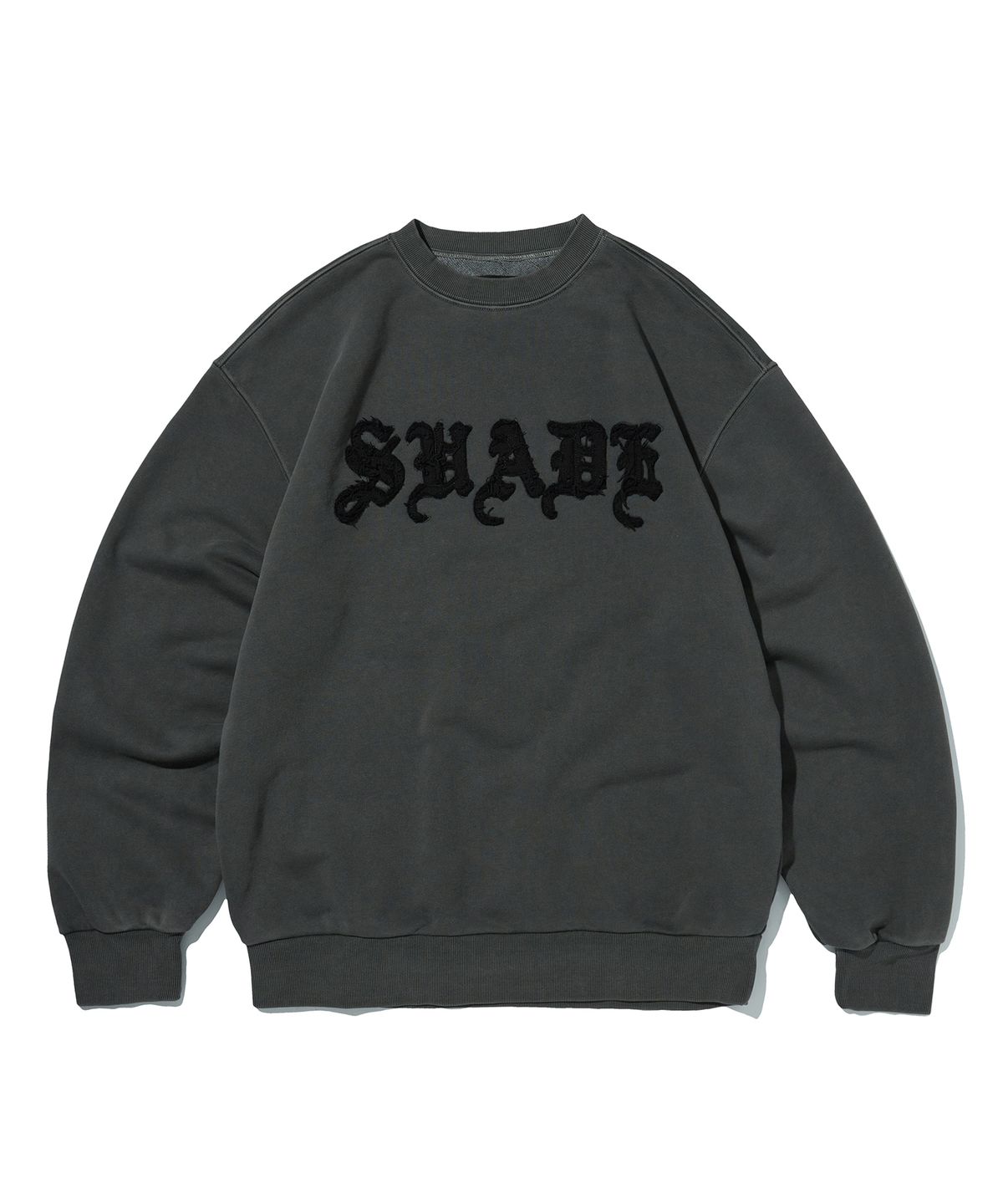 스웨이드(SUADE) CUT OFF CREWNECK [PIGMENT BLACK]