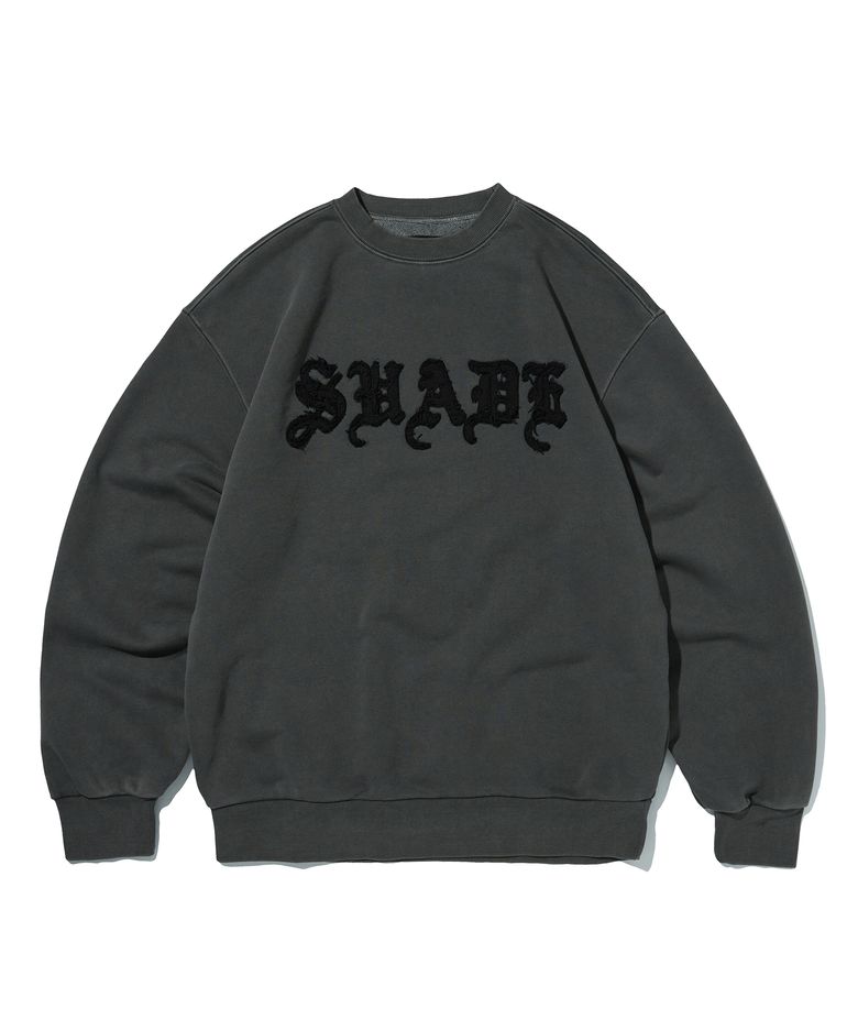 CUT OFF CREWNECK [PIGMENT BLACK]