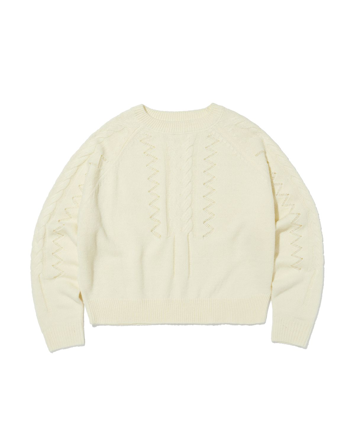 스웨이드(SUADE) DAMAGED CABLE KNIT [IVORY]