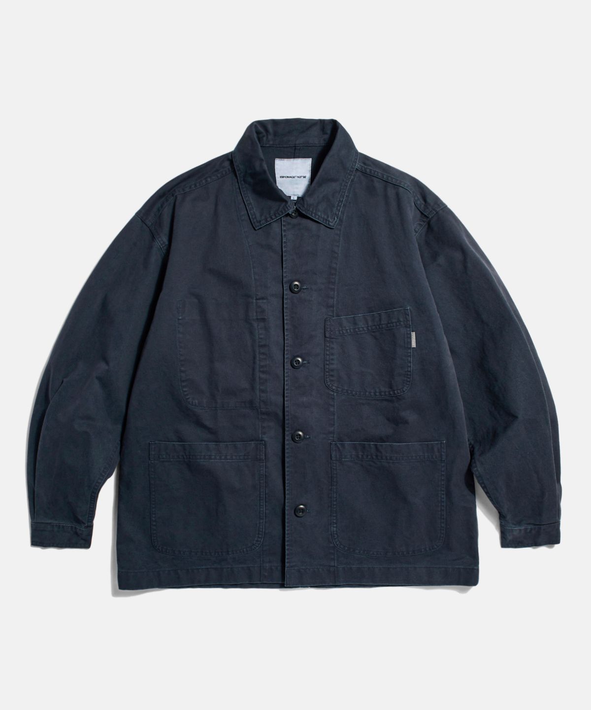 에스피오나지(ESPIONAGE) French Wide Work Jacket (Moleskin) Washed Navy