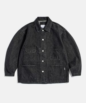 50s American Denim Coverall Washed Black