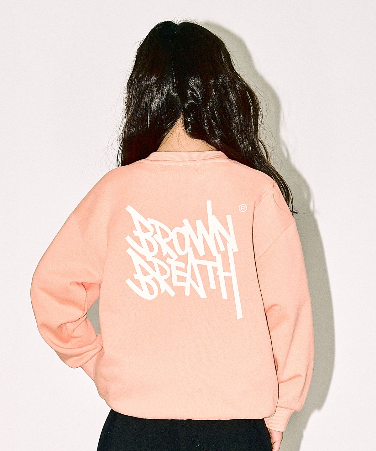 브라운브레스 키즈(BROWNBREATH KIDS) KIDS TAG CREWNECK - ORANGE