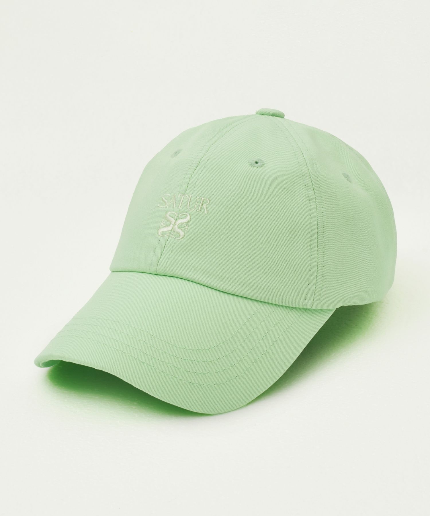 MUSINSA | SATUR Classic Logo Ball Cap Neon Green