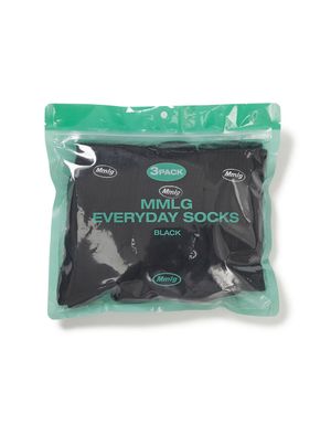 [Mmlg] MMLG LOGO SOCKS 3PACK (BLACK)