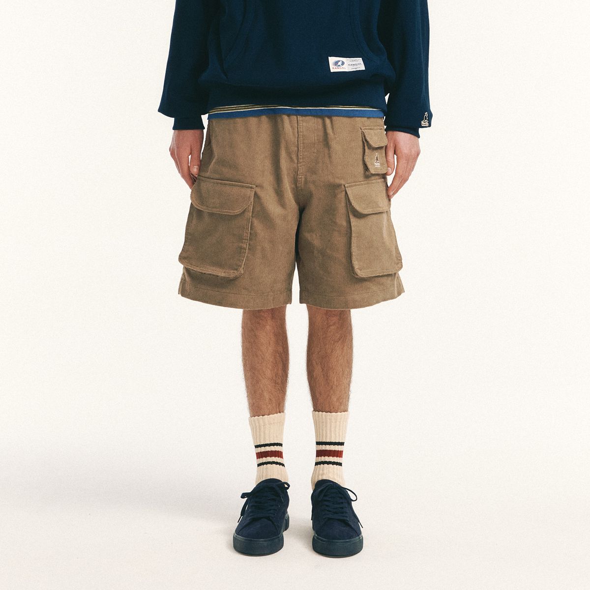 캉골(KANGOL) 레트로코어 코듀로이 쇼츠 4046 베이지