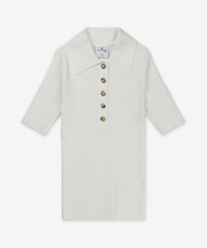 시그니처 립 폴로 니트 - 헤리티지 화이트 / VESMPO029FI00010001