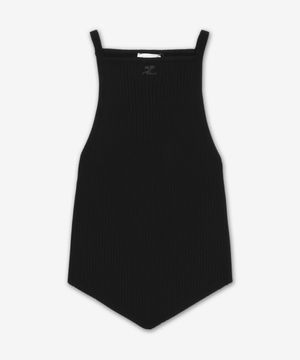 시그니처 포인티 립 니트 - 블랙 / VESMTO042FI00019999