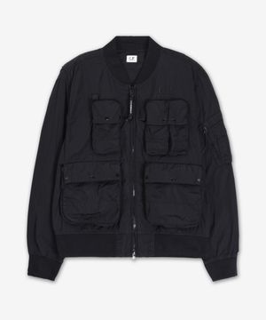 크롬 R 멀티포켓 봄버 재킷 - 블랙 / 18CMOW010A005904G999