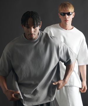 [2PACK] 슈퍼 오버핏 무지 반팔 티셔츠 (4COLOR)