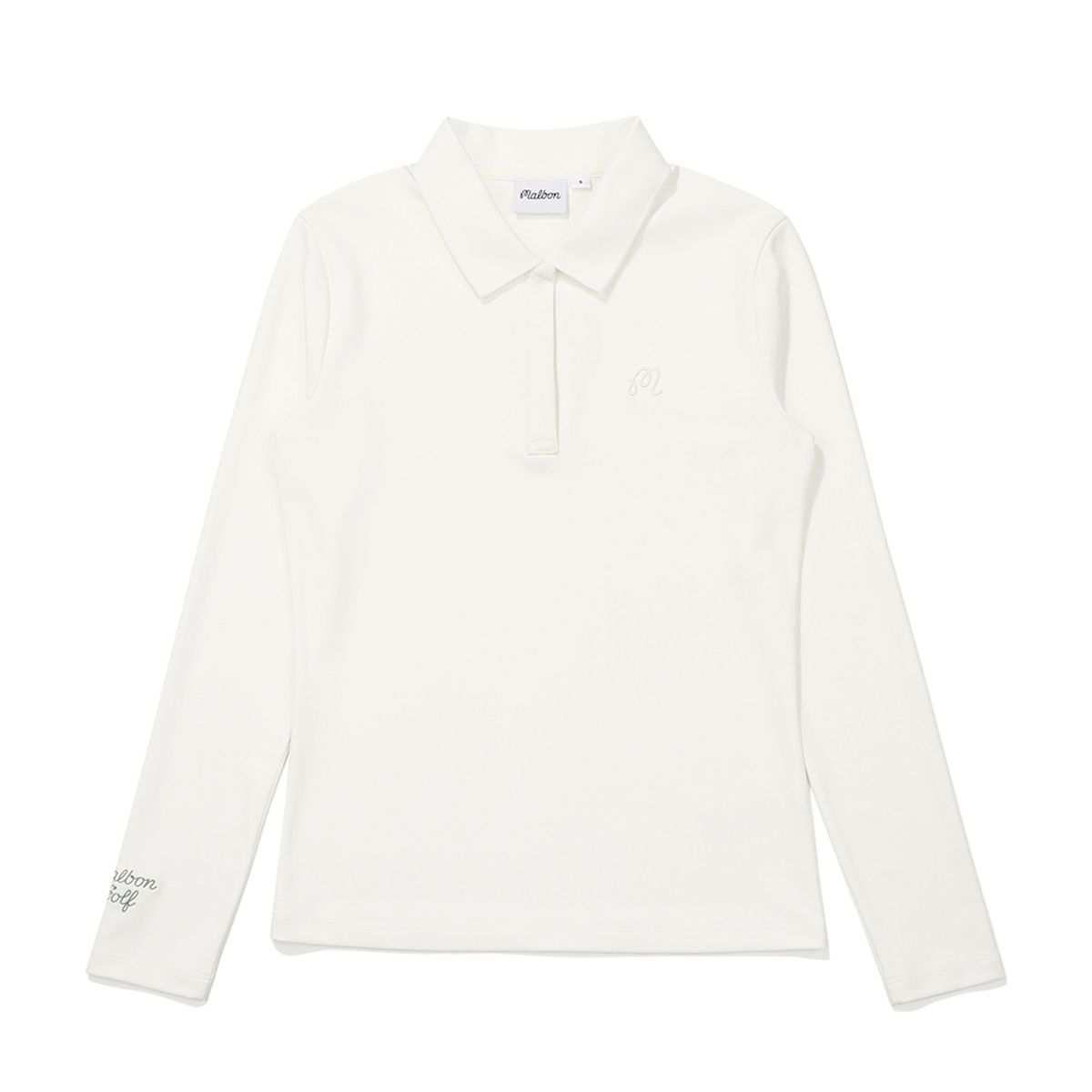 말본 골프(MALBON GOLF) 카라 포인트 긴팔 티셔츠 OFF WHITE (WOMAN)