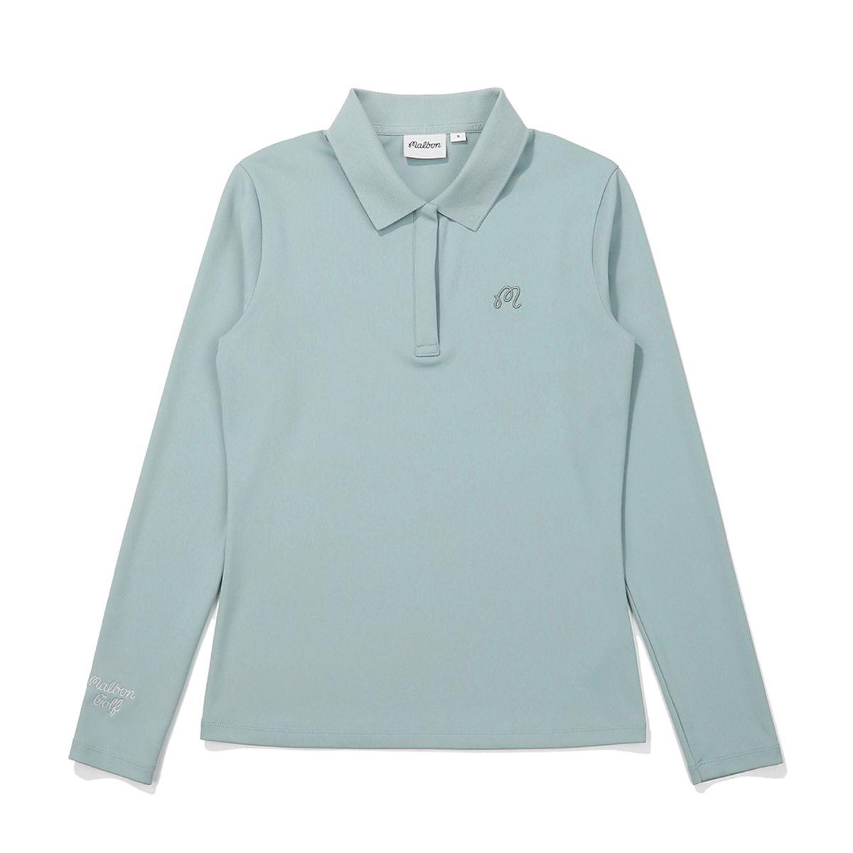 말본 골프(MALBON GOLF) 카라 포인트 긴팔 티셔츠 DARK MINT (WOMAN)