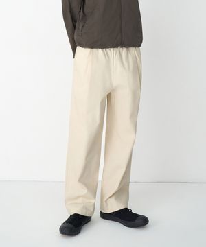 코튼 루즈 테이퍼드 밴딩 팬츠 [크림]