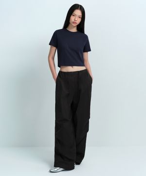 우먼즈 코튼 파라슈트 팬츠 [건메탈]