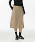 우먼즈 카고 밴딩 미디 스커트 [베이지]