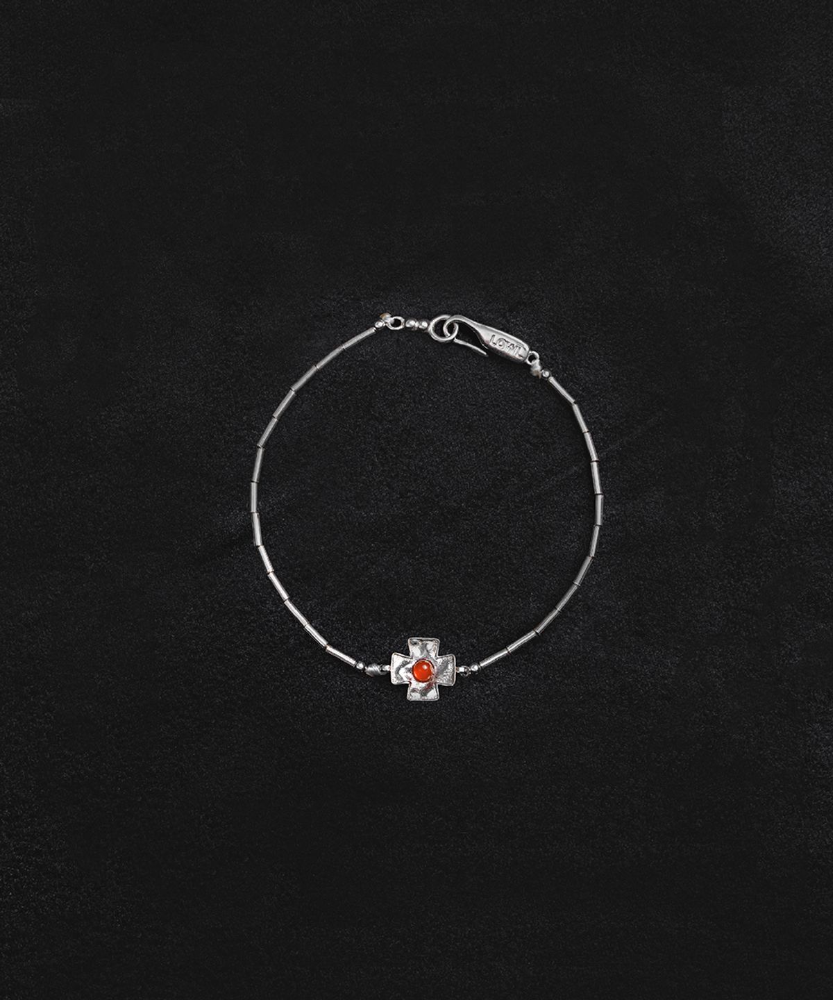 로울(LOWOOL) Red cross silver bracelet