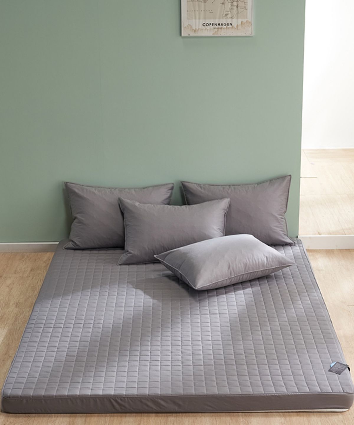 샤이닝홈(SHININGHOME) 마인 S10 5cm 순면 누빔 라텍스커버 SS/Q/K 3size 6컬러