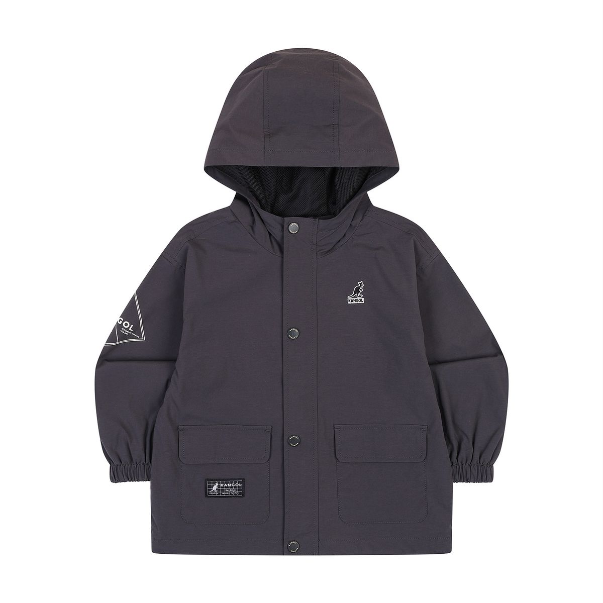 캉골키즈(KANGOL KIDS) 메쉬 라이닝 우븐 점퍼 RA 0202 차콜