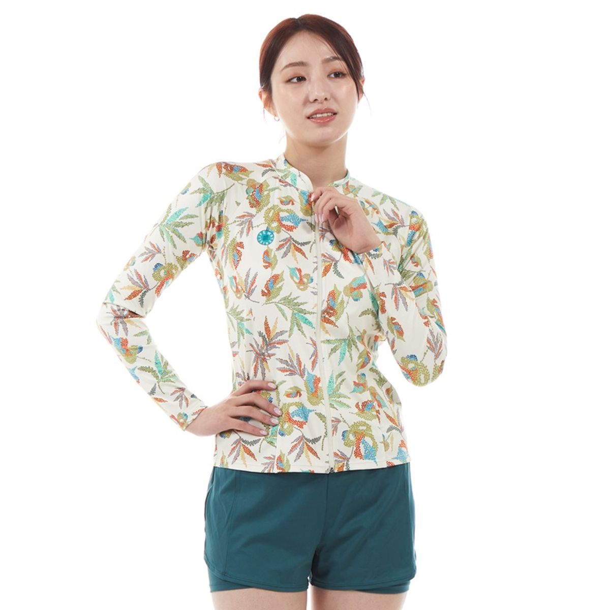 아레나(ARENA) 엘로이 레저 집업 래쉬가드 세트 A5BL1PS51IVY